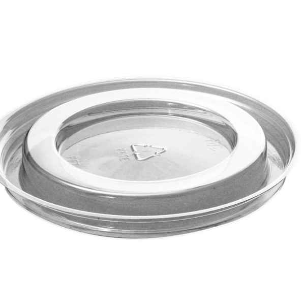 4.7" Round PET Flat Ring Dome Parfait Lid