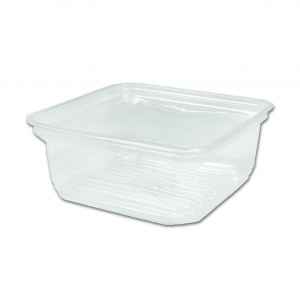 7" Square PET Container w/Lid, 40 oz.