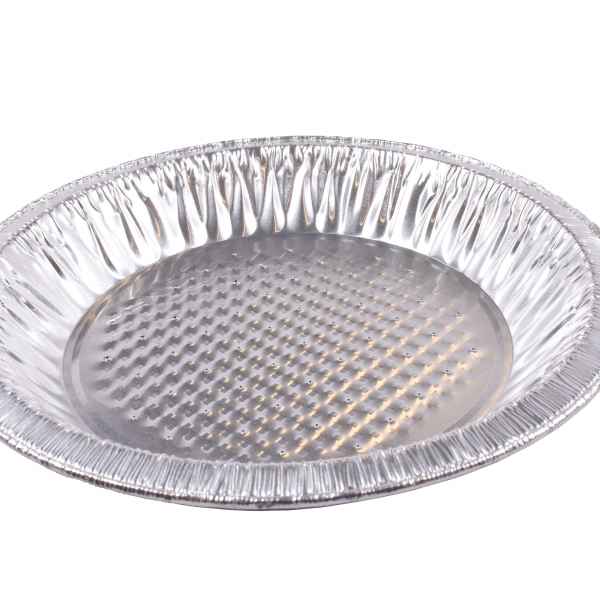 8" Alum Rev Lanced Deep Pie Pan w/Waffle, 19 oz.