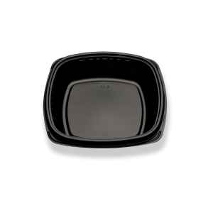 Forum® 9" Square Black Pearl PS Deep Base, 40 oz.