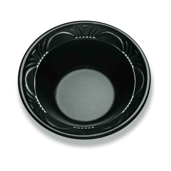 6" Round Black C-FIne PS Bowl, 12 oz.