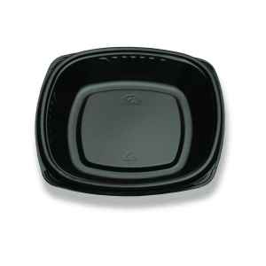 Forum® 7" Square Black C-Fine PS Base, 12 oz.