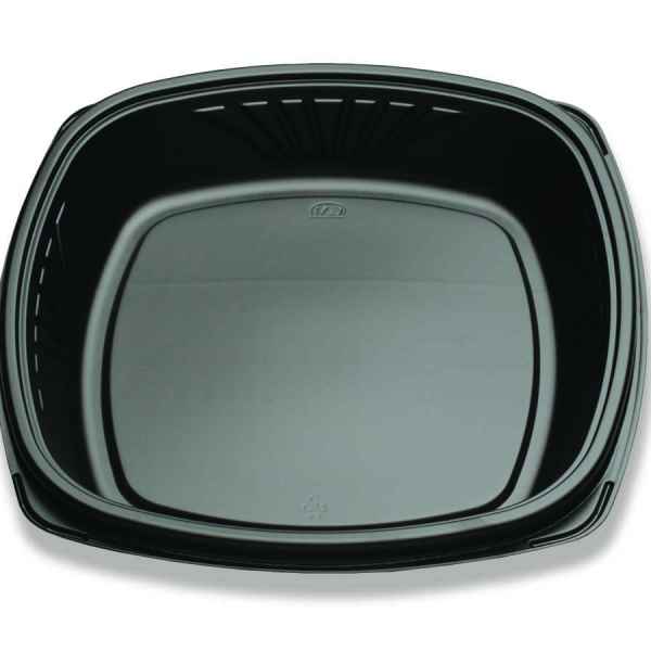 Forum® 12" Square C-Fine Black PS Deep Base, 98 oz.