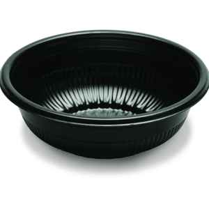 4.9" Round Black PS Hot Cold Bowl, 8 oz.