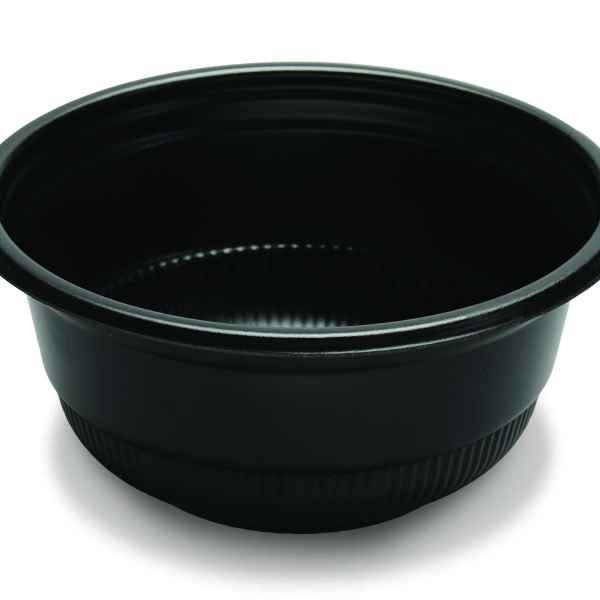 5.8" Round Black PS Hot Cold Bowl, 20 oz.