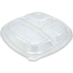 Forum® 9" Square PS 3-Comp. Low Dome Lid