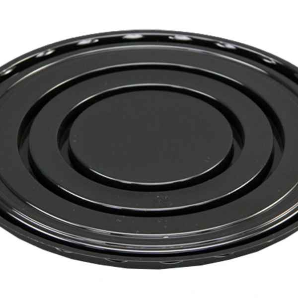 9" Round Black PET Cake Base, 240 ct.