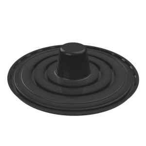 9" Round Black PET Bundt Cake Base w/1.9" Cone