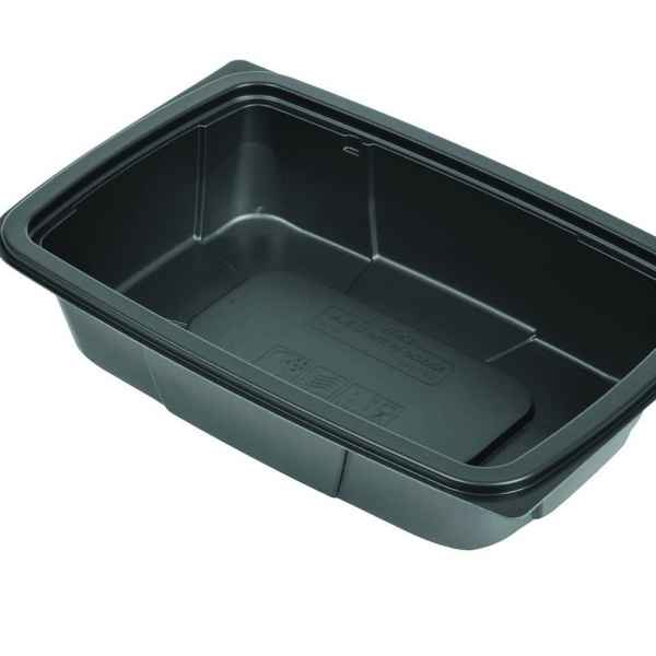 Cruiser® Ware 10.3" x 7.2" Black MFPP Small Entrée Base w/ Flat Rim, 48 oz.