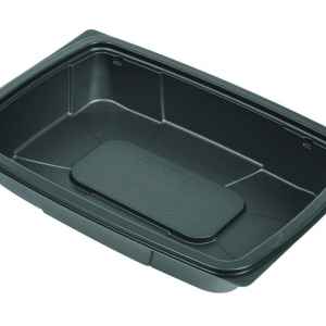 Cruiser® Ware 11.4" x 8.2" Black MFPP Large Entrée Base, 54 oz.