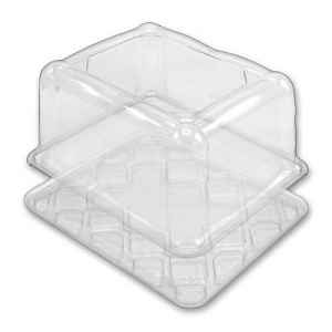 Clear PET 1/8 Sheet Cake Base w/5" Dome