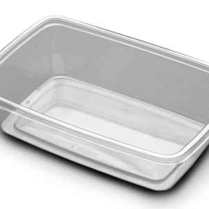 FreshServe® 10.5" x 7.1" Clear PET Container, 64 oz.