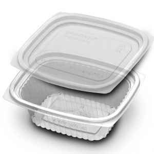 VersaPak® 5.9" x 4.9" PLA Container w/ Lid, 12 oz.