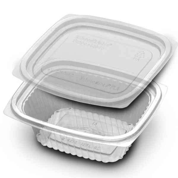 VersaPak® 5.9" x 4.9" PLA Container w/ Lid, 12 oz.