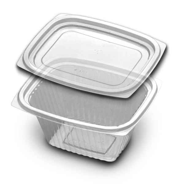 VersaPak® 5.9" x 4.9" PS Container w/ Lid, 16 oz.