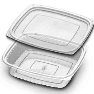 VersaPak® 7.5" x 6.5" PLA Container w/Flat Lid, 24 oz.