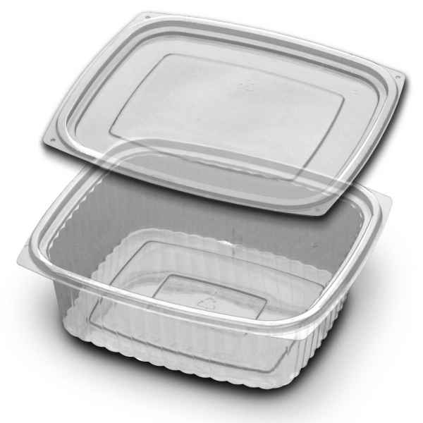 VersaPak® 7.5" x 6.5" PLA Container w/Flat Lid, 32 oz.