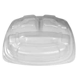 Forum Pro 9" Square PP 3-Comp. Mid Dome Anti-Fog Lid