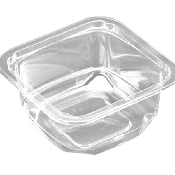 FreshServe® Square PLA Wide Flange Container, 12 oz.