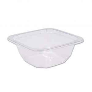 FreshServe® Square PET Wide Flange Container w/Taper, 8 oz.